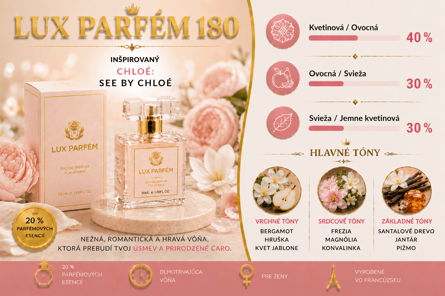 Lux Parfém 180 – Inšpirovaný Chloé: See by Chloé